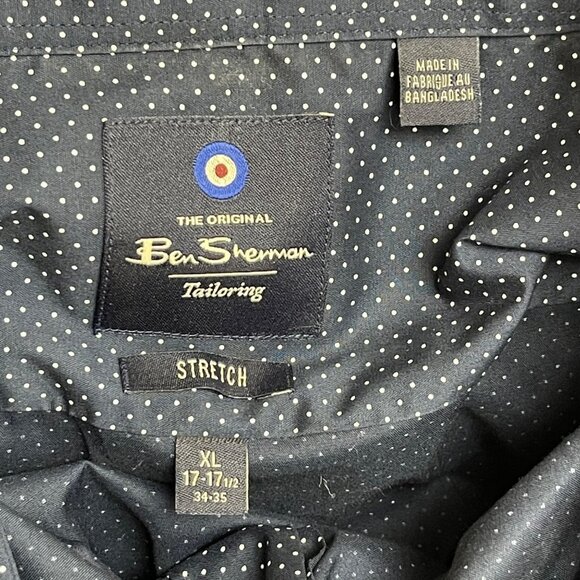 BEN Sherman‎ Men's Polka Dot Button Down Shirt - Picture 3 of 4